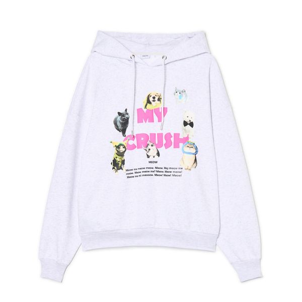 Cropp Cropp - Pulover s kapuco in potiskom - light grey