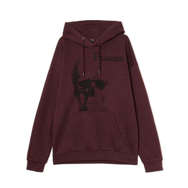 Cropp Cropp - Pulover s kapuco - maroon