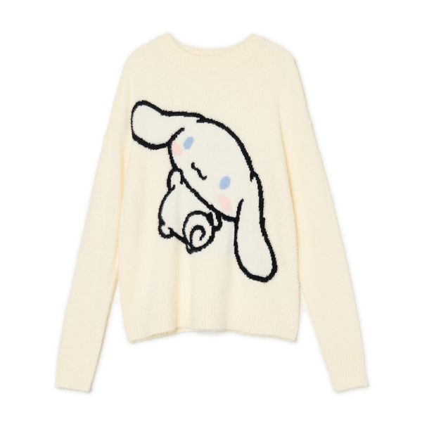 Cropp Cropp - Pulover s potiskom Cinnamoroll - bela