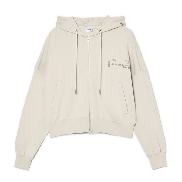 Cropp Cropp - Športna jopa s kapuco na zadrgo - light grey