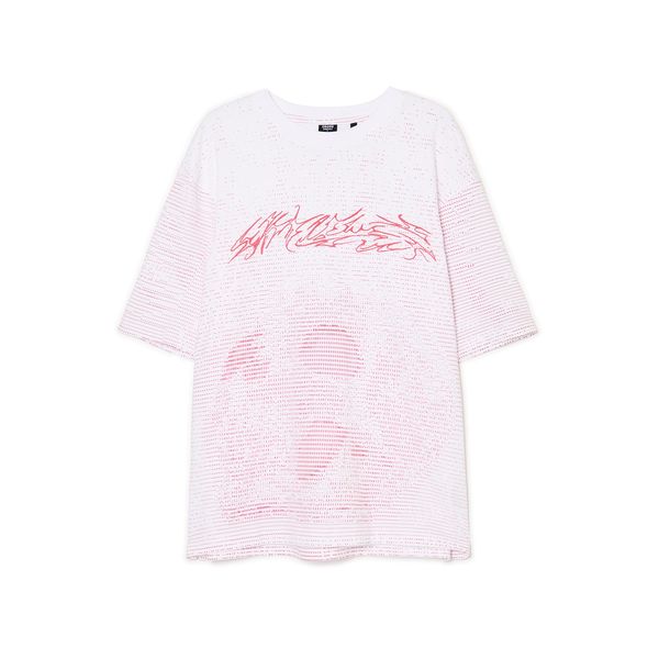 Cropp Cropp - Srajca z vzorcem - bela