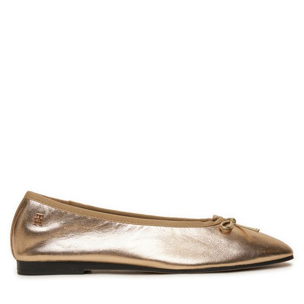 Tommy Hilfiger Balerinke Tommy Hilfiger Ballerina Soft Leather Metallic FW0FW08452 Zlata