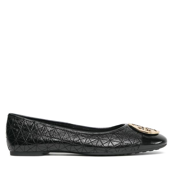 Tory Burch Balerinke Tory Burch Claire Quilted Ballet 150824 Perfect Black / Silver / Gold 001