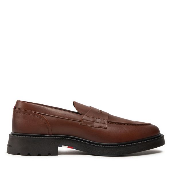 Tommy Hilfiger Čevlji brez vezalk Tommy Hilfiger Comfort Lwt Lth Loafer FM0FM05089 Rjava