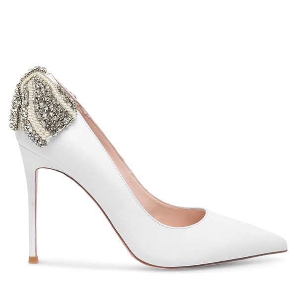 Eva Minge Čevlji z visoko peto Eva Minge OLIVIA-SLT3396-138 Bela