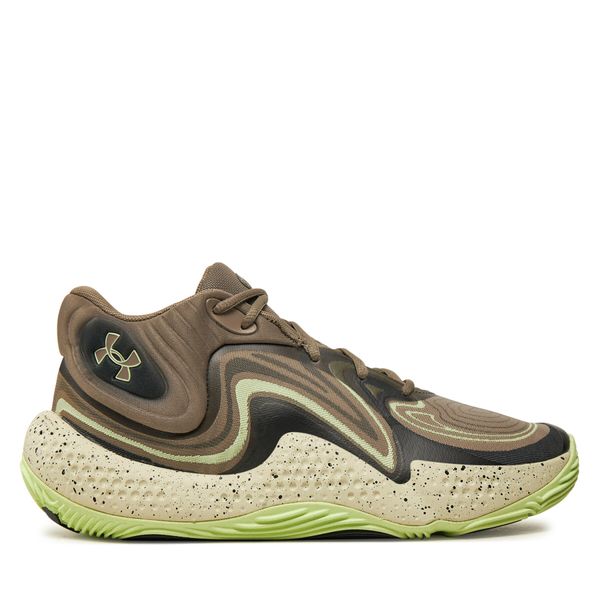 Under Armour Čevlji za košarko Under Armour Ua Spawn 6 Mid Camo 3028338-200 Siva