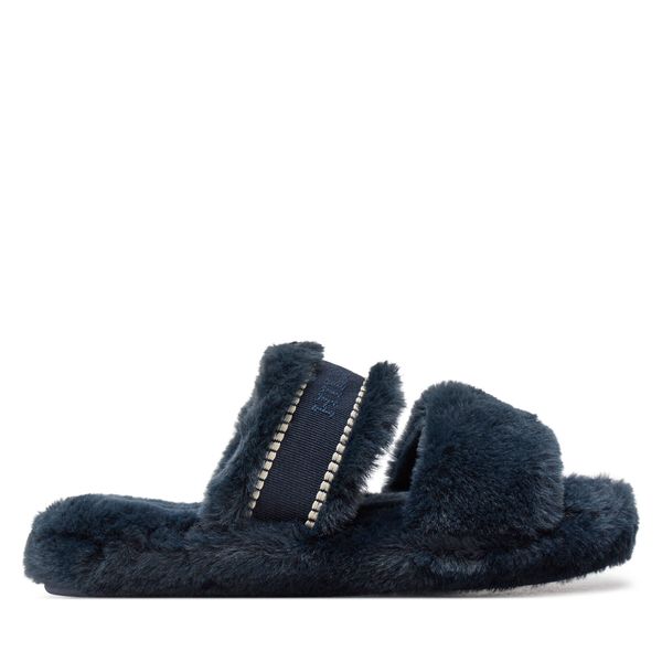 Tommy Hilfiger Copati Tommy Hilfiger Fur Basics Slipper FW0FW08343 Mornarsko modra