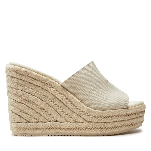 Calvin Klein Jeans Espadrile Calvin Klein Jeans Slide Wedge Rope Sandal Ml Btw YW0YW01356 Écru