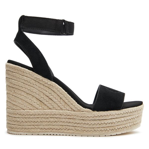 Calvin Klein Jeans Espadrile Calvin Klein Jeans Wedge Sandal Su Mg Btw YW0YW01026 Črna