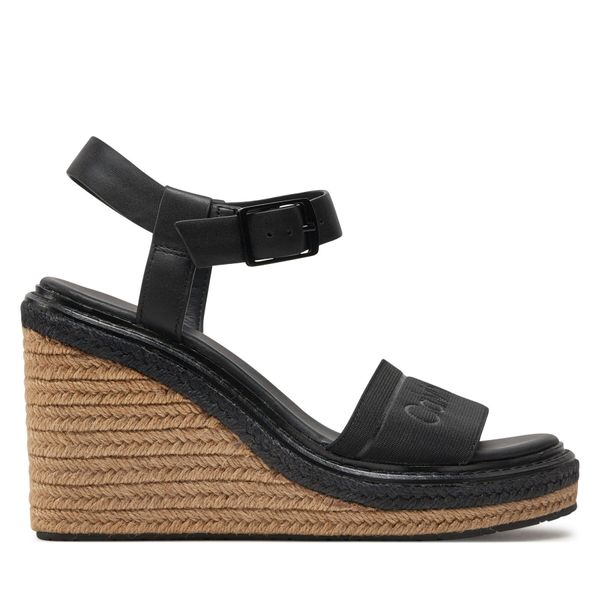 Calvin Klein Espadrile Calvin Klein Wedge Sandal 70 He HW0HW02050 Črna