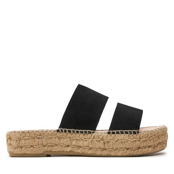 Manebi Espadrile Manebi Hamptons Double Sole 2 Bands Sandals K 1.0 JB Črna