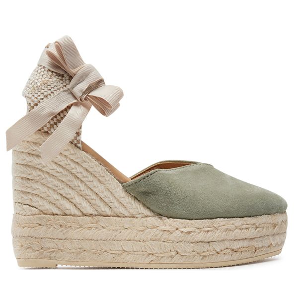 Manebi Espadrile Manebi Hamptons Heart-Shaped Wedge Espadrilles W 0.1 WH Zelena