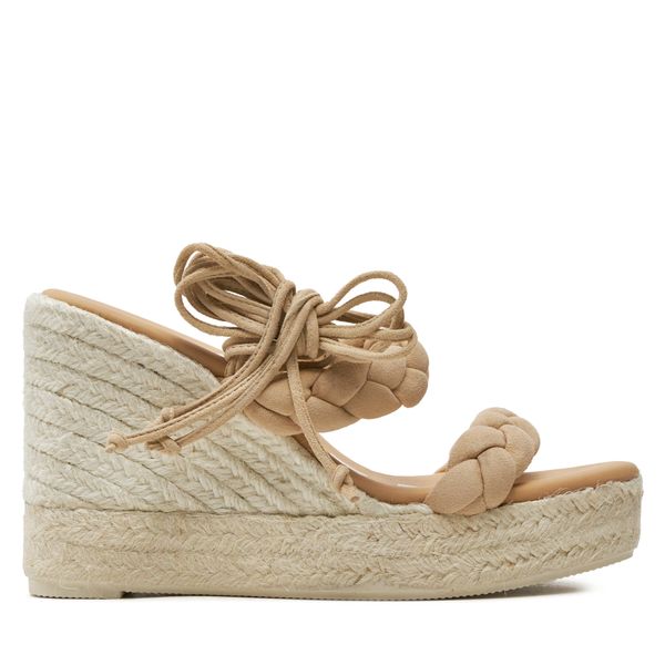 Manebi Espadrile Manebi Hamptons Two Braided Bands Wedge Espadrilles M 1.1 WE Bež