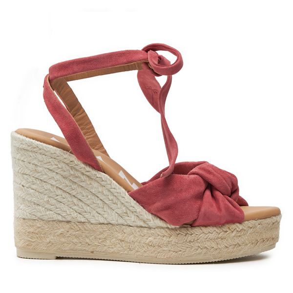 Manebi Espadrile Manebi Hamptons Wedge Espadrilles With Knot W 1.5 WS Bordo rdeča