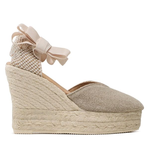 Manebi Espadrile Manebi Heart-Shaped Wedge Espadrilles O 7.1 WH Bež