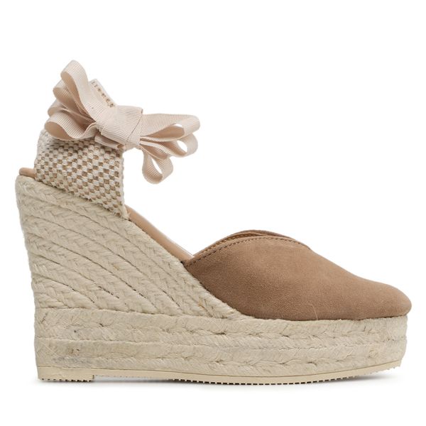 Manebi Espadrile Manebi Heart-Shaped Wedge Espadrilles W 1.9 WH Rjava