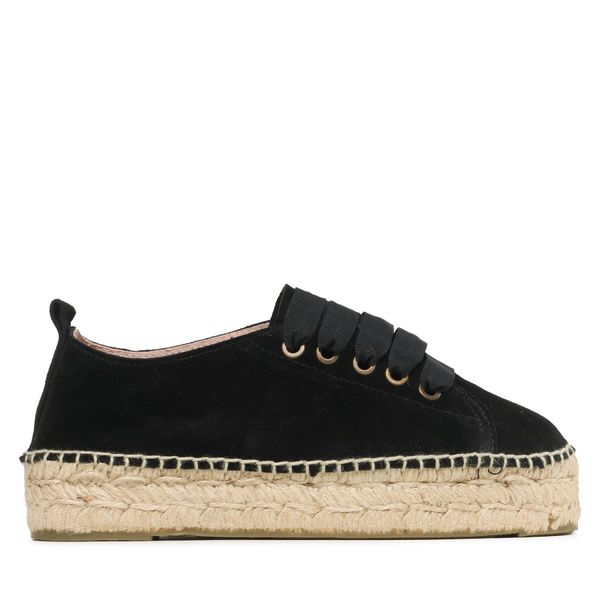 Manebi Espadrile Manebi Lace-Up Espadrilles K 1.0 E0 Črna