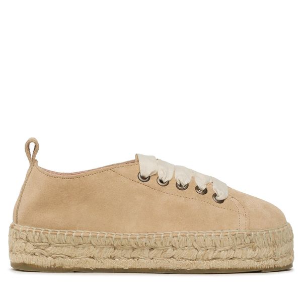 Manebi Espadrile Manebi Lace-Up Espadrilles K 1.1 E0 Bež