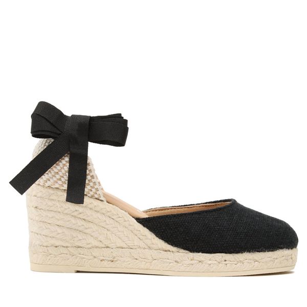 Manebi Espadrile Manebi Organic Hemp Low Wedge Espadrilles O 7.9 WL Črna