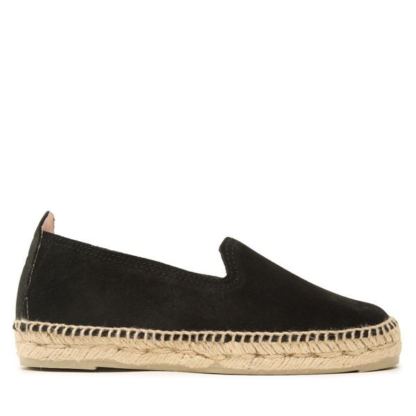 Manebi Espadrile Manebi Suede Flat Espadrilles Črna