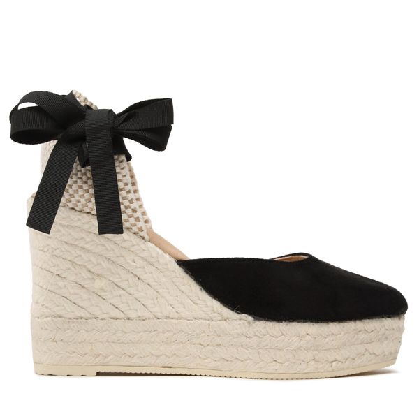 Manebi Espadrile Manebi Wedge Espadrilles K 1.0 WV Črna