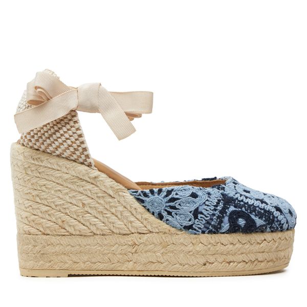 Manebi Espadrile Manebi Yucatan Wedge Espadrilles G 0.4 WV Modra