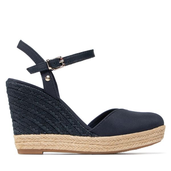 Tommy Hilfiger Espadrile Tommy Hilfiger Basic Closed Toe High Wedge FW0FW04786 Mornarsko modra