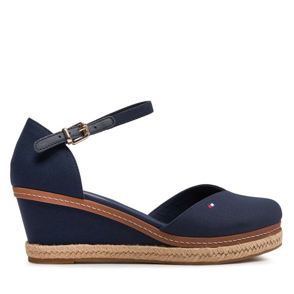 Tommy Hilfiger Espadrile Tommy Hilfiger Basic Closed Toe Mid Wedge FW0FW04787 Mornarsko modra