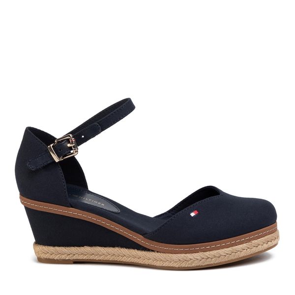 Tommy Hilfiger Espadrile Tommy Hilfiger Basic Closed Toe Mid Wedge FW0FW04787 Mornarsko modra