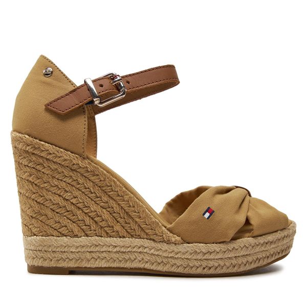 Tommy Hilfiger Espadrile Tommy Hilfiger Basic Open Toe High Wedge FW0FW04784 Classic Khaki RBL