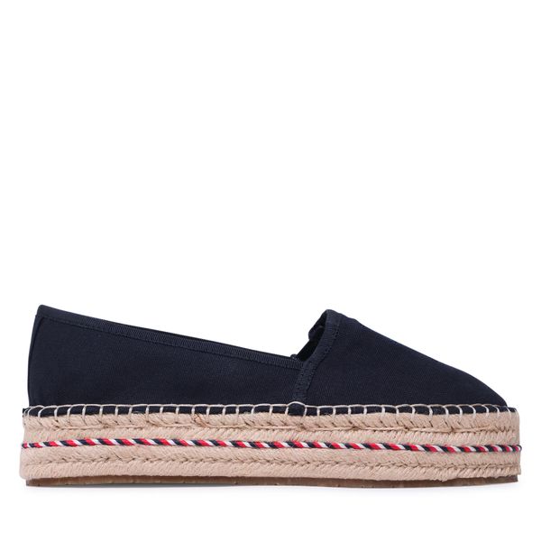 Tommy Hilfiger Espadrile Tommy Hilfiger Embroidered Flatform FW0FW07014 Mornarsko modra