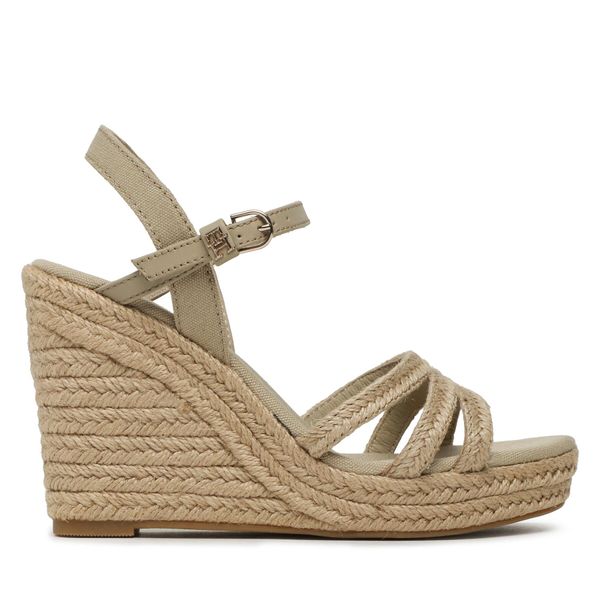 Tommy Hilfiger Espadrile Tommy Hilfiger Essential Basic Wedge Sandal FW0FW07220 Bež