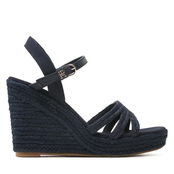 Tommy Hilfiger Espadrile Tommy Hilfiger Essential Basic Wedge Sandal FW0FW07220 Mornarsko modra