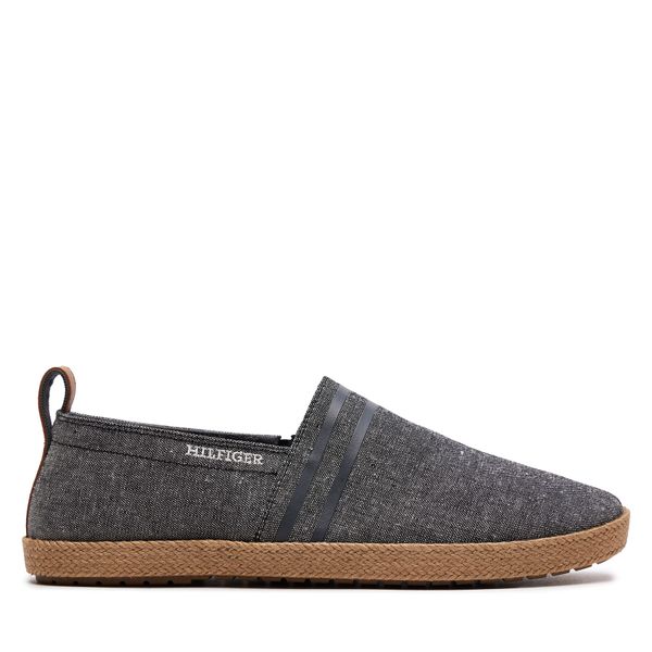 Tommy Hilfiger Espadrile Tommy Hilfiger Hilfiger Espadrille C Chambray FM0FM04982 Črna