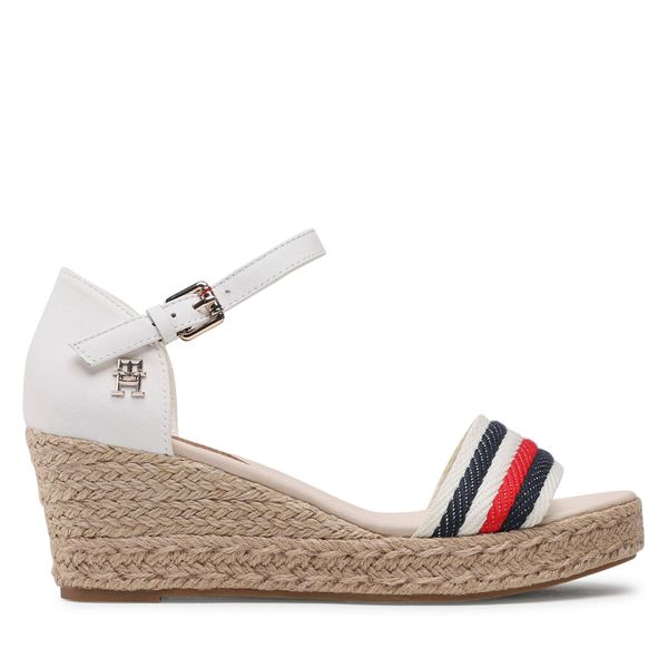 Tommy Hilfiger Espadrile Tommy Hilfiger Mid Wedge Corporate FW0FW07078 Écru