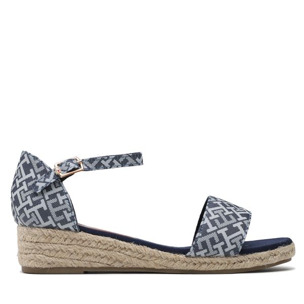 Tommy Hilfiger Espadrile Tommy Hilfiger Rope Wedge Sandal Denim T3A7-32776-0048 S Svetlo modra