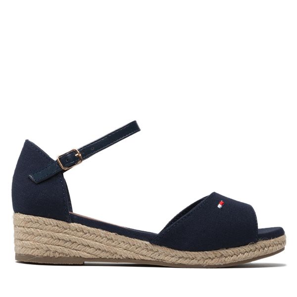 Tommy Hilfiger Espadrile Tommy Hilfiger Rope Wedge Sandal T3A7-32185-0048 S Mornarsko modra