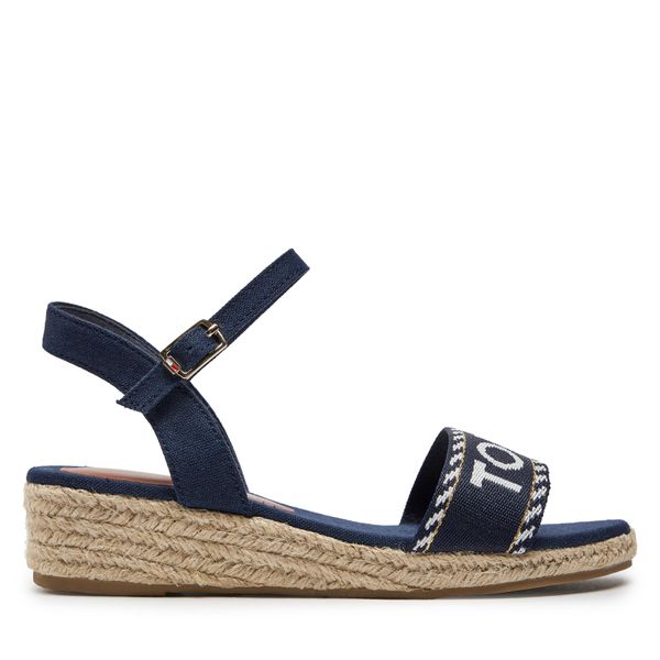 Tommy Hilfiger Espadrile Tommy Hilfiger Rope Wedge Sandal T3A7-33287-0890 Mornarsko modra