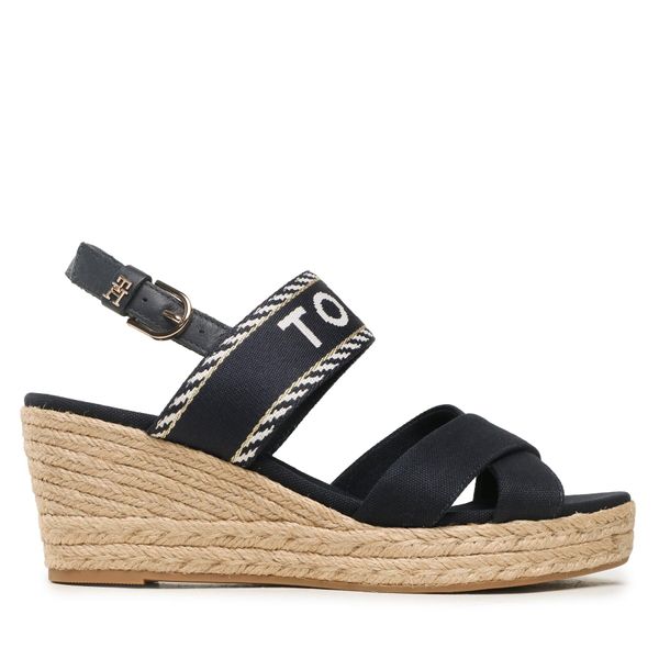 Tommy Hilfiger Espadrile Tommy Hilfiger Seasonal Webbing Mid Wedge FW0FW07091 Mornarsko modra