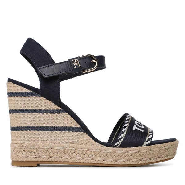 Tommy Hilfiger Espadrile Tommy Hilfiger Seasonal Webbing Wedge FW0FW07088 Mornarsko modra