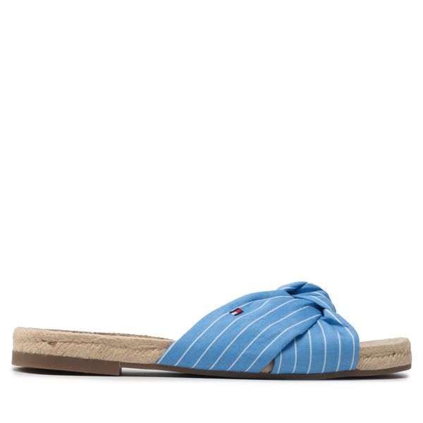 Tommy Hilfiger Espadrile Tommy Hilfiger Th Stripes Flat Espadrille FW0FW06529 Svetlo modra