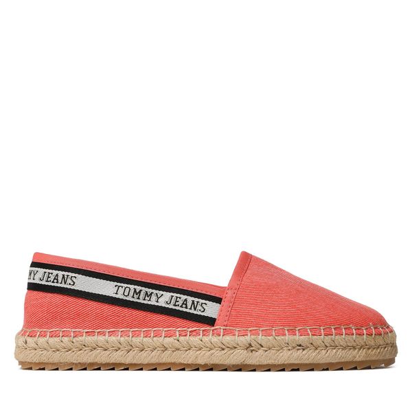 Tommy Jeans Espadrile Tommy Jeans Tjw Flatform Webbing Espadrille EN0EN02362 Koral