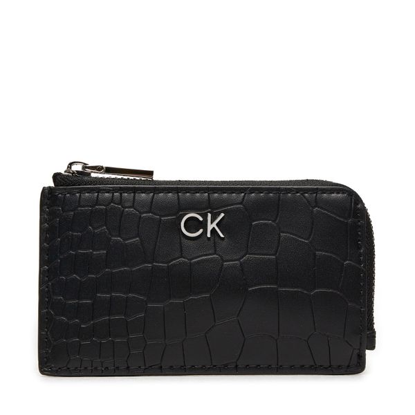 Calvin Klein Etui za kreditne kartice Calvin Klein Ck Daily Zip Cardholder_Croco K60K612191 Črna