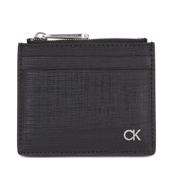 Calvin Klein Etui za kreditne kartice Calvin Klein Ck Must Cardholder W/Zip K50K510885 Črna