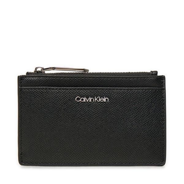 Calvin Klein Etui za kreditne kartice Calvin Klein Ck Must Cardholder W/Zip_Caviar K60K613071 Črna