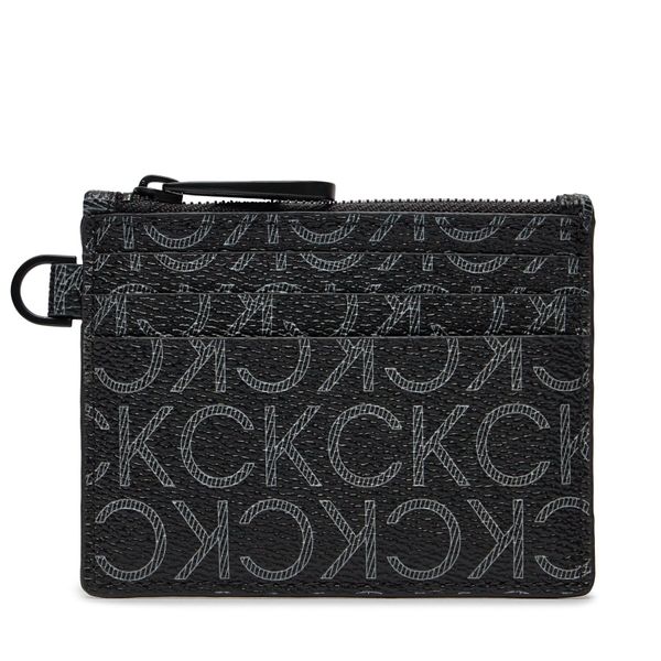 Calvin Klein Etui za kreditne kartice Calvin Klein Ck Must Mono 6Cc Holder W/Zip K50K511678 Classic Mono Black 0GJ