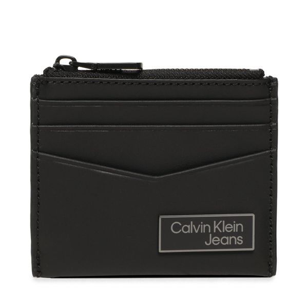 Calvin Klein Jeans Etui za kreditne kartice Calvin Klein Jeans Logo Plaqueid Cardholder W/Zip K50K510130 BDS