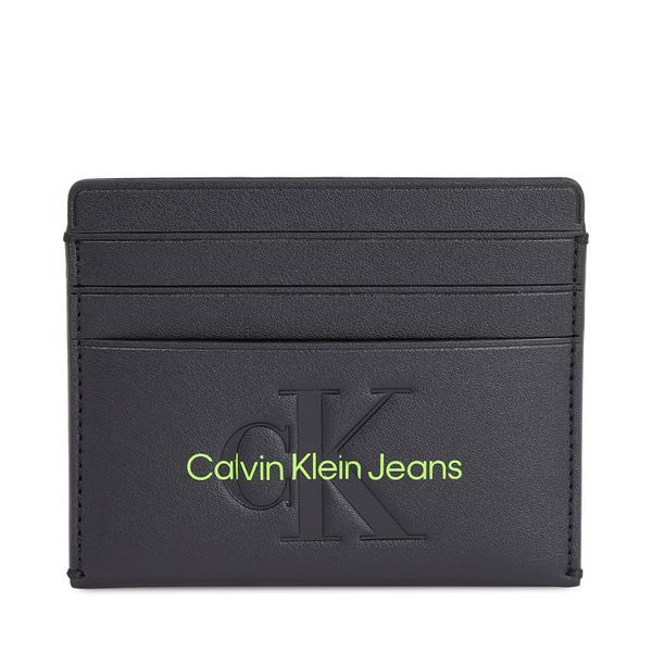 Calvin Klein Jeans Etui za kreditne kartice Calvin Klein Jeans Sculpted Cardcase 6Cc Mono K60K611987 Black/Dark Juniper 0GX