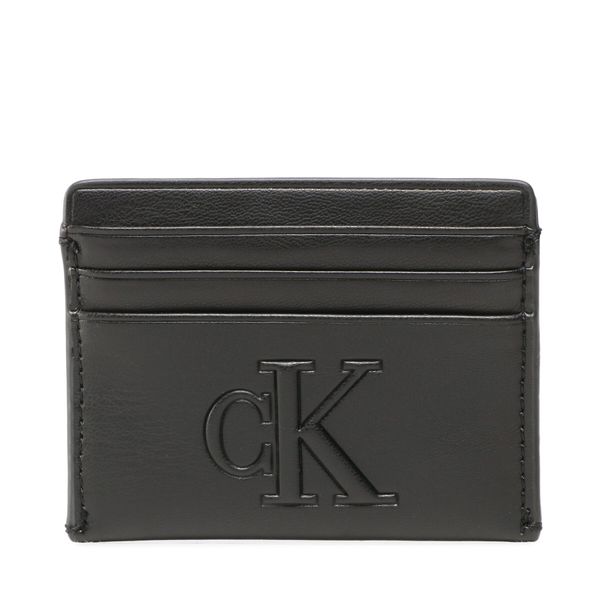 Calvin Klein Jeans Etui za kreditne kartice Calvin Klein Jeans Sculpted Cardholder 6Cc Pipping K60K610349 Črna