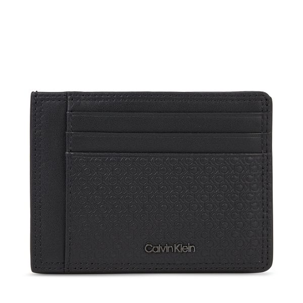 Calvin Klein Etui za kreditne kartice Calvin Klein Minimalism Id Cardholder K50K510906 Black/Tonal Mono 01O